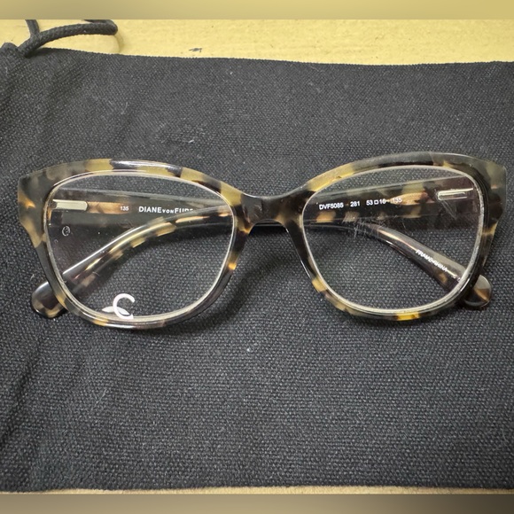 Diane Von Firstenberg Tortoise Shell Eyeglasses - Picture 2 of 7